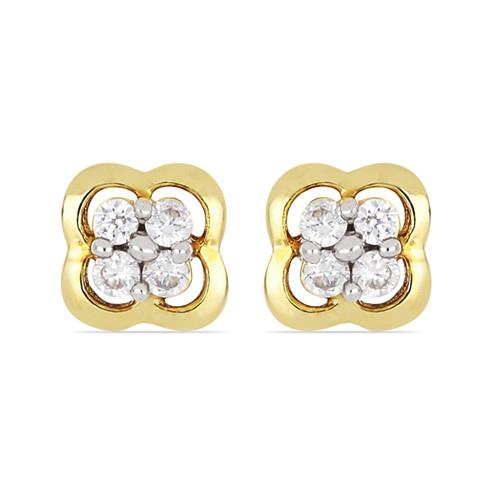 BUY NATURAL WHITE DIAMOND MULTI GEMSTONE 14K GOLD EARRINGS